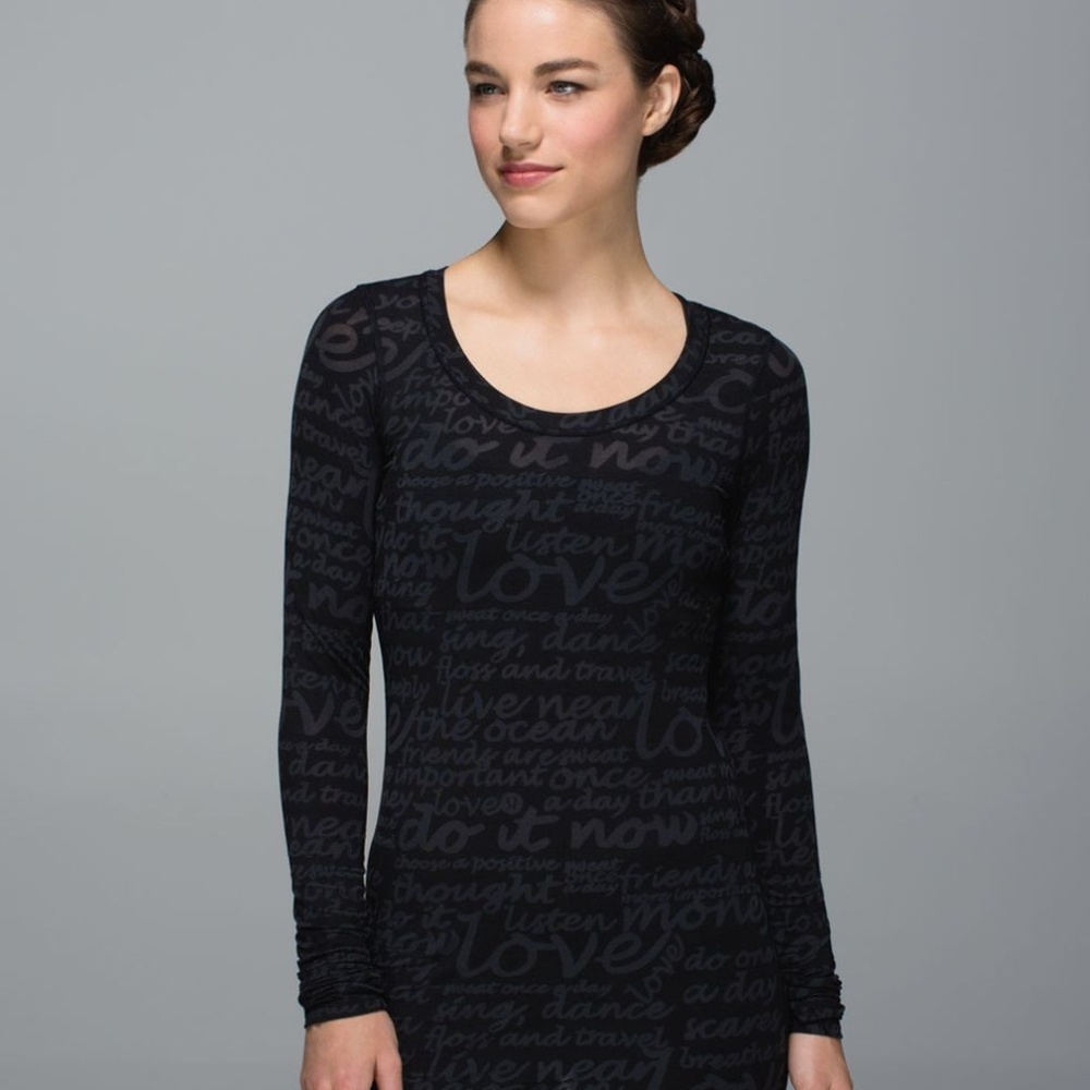Lululemon sz8 Love Manifesto Daily Practice LS tee